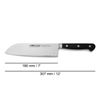 Cuchillo Santoku Acero Inoxidable Arcos Opera 180 Mm Color Negro