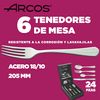 Arcos | Cubiertos Acero Inoxidable Arcos | Cubertería Acero Inoxidable | 6 Personas | 24 Piezas |  Juego De Cubiertos | Cuchillos De Mesa | Envase Eco | Cuchillos Arcos Home