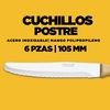 Arcos Juego Cuchillos Mesa | 6 Uds | Cuchillo Postre | Cuchillos Mesa | Cuchillo Carne | Hoja 105 Mm | Acero Inoxidable Martensítico | Mango Polipropileno | Apto Lavavajillas | Envase Ecologico