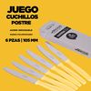 Arcos Juego Cuchillos Mesa | 6 Uds | Cuchillo Postre | Cuchillos Mesa | Cuchillo Carne | Hoja 105 Mm | Acero Inoxidable Martensítico | Mango Polipropileno | Apto Lavavajillas | Envase Ecologico