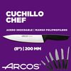 Arcos Juego Cuchillos Cocina Profesionales| Cuchillos Cocina Profesional | 6 Pzas | Cuchillos Acero Inoxidable Arcos | Mango Negro | Utensilios De Cocina Arcos | Serie Niza | Apto Lavavajillas