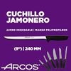 Arcos Juego Cuchillos Cocina Profesionales| Cuchillos Cocina Profesional | 6 Pzas | Cuchillos Acero Inoxidable Arcos | Mango Negro | Utensilios De Cocina Arcos | Serie Niza | Apto Lavavajillas