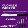 Arcos Juego Cuchillos Cocina Profesionales| Cuchillos Cocina Profesional | 6 Pzas | Cuchillos Acero Inoxidable Arcos | Mango Negro | Utensilios De Cocina Arcos | Serie Niza | Apto Lavavajillas