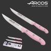 Arcos Juego De Cuchillos Arcos | 2 Pza | Cuchillos Cocina Profesional (150 Mm) | Cuchillos Arcos Universal (100 Mm) L  Acero Inoxidable | Rosa | Eco