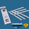 Cuchillos Chuleteros Arcos | Arcos Juego Cuchillos Chuleteros | 6 Pzas | Cuchillos Chuleteros Acero Inoxidable Filo Liso | Arcos Cuchillo Chuletero |  Hoja 110 Mm |cuchillos Carne Arcos | Envase Eco