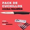 Arcos Cuchillos Cocina Profesional| Cuchillo Universal | 6 Piezas | Cuchillos De Pelar | Cuchillo Fruta | Cuchillos Verduras| Puntilla | Negro