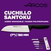 Arcos Juego Cuchillos Cocina Profesionales| Cuchillos Cocina Profesional | 5 Pzas | Cuchillos Acero Inoxidable Arcos | Mango Negro | Utensilios De Cocina | Cuchillo Japones Santoku | Lavavajillas