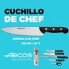 Arcos Juego De Cuchillos Cocina | Arcos Maitre Cuchillos | 5 Piezas | Chef (215 Mm) + Cuchillo Cocina (150 Mm) + Cuchillo Verduras (100 Mm) + Cuchillo Jamonero Alveolos (240 Mm) +  Tijera Cocina