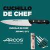 Arcos Juego Cuchillos Cocina Arcos | Arcos Cuchillos | Cuchillo Profesional  | 6 Piezas | Chef 215 Mm + Cocina 150 Mm, Verduras 100 Mm + Tijera Cocina + Pelador De Fruta Y Verdura + Pinza Para Pescado