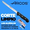 Arcos Jamonero Profesional Alveolos | Incluye Pinza Para Jamón | Cuchillo Jamonero Arcos | Cuchillo Jamonero Alveolos Arcos | Cuchillos Arcos Profesional| Acero Inoxidable Nitrum 240 Mm