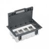 Caja Suelo 70mm 4 Módulos Gris Simon 52050004-035