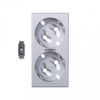 Tapa Doble Schuko Visor Y Led Ind Aluminio Simon 50011041-033