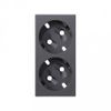 Tapa Doble Schuko Sin Led (grafito) Simon 50001041-038