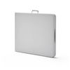 Mesa Plegable Multifuncional De Acero/hdpe 180x74x74cm Folding 180 Kitgarden Blanco