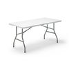 Mesa Plegable Multifuncional De Acero/hdpe 152x70x74cm Folding 150 Kitgarden Blanco