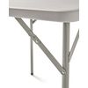 Mesa Plegable Multifuncional De Acero/hdpe 84x84x74cm Folding C84 Kitgarden Blanco