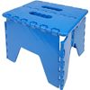 Taburete Plegable De Pvc - Azul (alto. 21 Cm X Largo. 25 Cm)