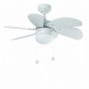 Ventilador De Techo Con Luz Palao Ø810 Blanco 6 Palas 1 X E14 40w Faro 33180