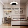 Ventilador Plafón De Techo Con Luz Led Simply Con Función Verano E Invierno. Ventilador De Techo Discreto Y Funcional. (negro)