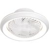 Ventilador Plafón De Techo Con Luz Led Giratorio, Función Oscilante 360º. 6 Velocidades, Color De Luz Regulable. Mando A Distancia. (blanco)