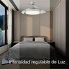 Ventilador De Techo Con Luz Led Galaxy Aspas Retractil Que Se Esconden Aspas Ocultas Transparentes Super Silencioso, Con Mando A Distancia (blanco)