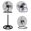 Ventilador De Pie 3 Funciones En 1, Pared Y Suelo. 3 Velocidades Color Negro. 50cm Diametro Y 70w Con 3 Aspas Aluminio Oscilante