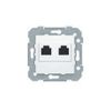 Toma Doble Rj45 Blanco Bjc Viva 23586-2