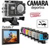 Camara Deportiva 2" Full Hd 1080p Sumergible Acuática 30m Accesorios