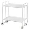 Carrito Auxiliar Con Ruedas Bauhaus  Armazón Metálico Color Blanco, 2 Bandejas,,blanco