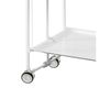 Carrito Auxiliar Con Ruedas Bauhaus  Armazón Metálico Color Blanco, 2 Bandejas,,blanco