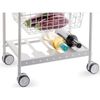 Carrito Verdulero Karina , 3 Cestas Extraíbles Grandes Y Botellero, Blanco-haya,,