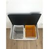 Cubo De Basura Para El Reciclaje, 40 Litros, Ecobox-top,acero,negro