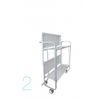 Carrito Auxiliar Con Ruedas Bauhaus,  Armazón Metálico De Color Gris, 2 Bandejas,,wengue