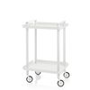 Carrito Auxiliar Leky, Armazón Blanco, 2 Estantes. Multifuncional, Práctico Y Decorativo,acero,blanco