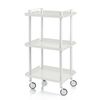 Carrito Auxiliar Leky, Armazón Blanco, 3 Estantes. Multifuncional, Práctico Y Decorativo,acero,blanco