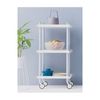 Carrito Auxiliar Leky, Armazón Blanco, 3 Estantes. Multifuncional, Práctico Y Decorativo,acero,blanco