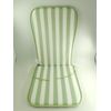 Cojin Silla Con Respaldo 38x50x2.5cm/38x38x2.5cm. Verde Claro/blanco.