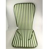 Cojin Silla Con Respaldo 38x50x2.5cm/38x38x2.5cm. Verde/blanco.