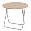 Mesa Plegable Portátil Circular Para Camping Terraza Jardín Metal Y Madera