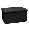 Puff Ottoman Polyester Negro 76 X 38 X 38 Cm