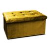 Puff Ottoman Velvet Mostaza 76 X 38 X 38 Cm