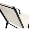 Set De 2 Sillas De Jardín Apilables - Asiento En Metal Y Tela Para Exteriores - Ideal Para Jardín, Balcón O Terraza - Negro/blanco