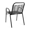 Conjunto De 2 Sillas Apilables De Jardín - 59x76x53 Cm - Asiento En Metal Y Polietileno Para Exteriores - Negro