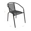 Conjunto De 2 Sillas Apilable De Jardín - 63x75x54 Cm - Asiento En Metal Y Polietileno Para Exteriores - Negro