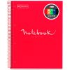 Miquelrius - Cuaderno Espiral Microperforado, Cubierta Cartón Duro, Tamaño A4 210 X 297 Mm, 4 Taladros, 120 Hojas De 90 G/m² Y 5 Franjas De Color, Cu