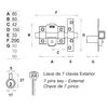 Fac 01591 Cerrojo Fac 301r/80 Caja T Sistema T 2 Giros