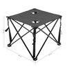 Set De Mesa Y 2 Taburetes Plegables Para Exterior - Negro