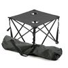 Set De Mesa Y 2 Taburetes Plegables Para Exterior - Negro