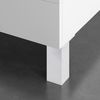 Pata Esquinera Cuadrada De Abs En Color Aluminio Mod.972. Dimensiones 4,2x4,2x15cm Rei