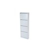 Topkit |mueble Zapatero Loira 52ab| Zapatero Estrecho Alto | Armario Zapatero | Mueble Zapatero 4 Puertas Abatibles. | Blanco